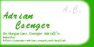 adrian csenger business card